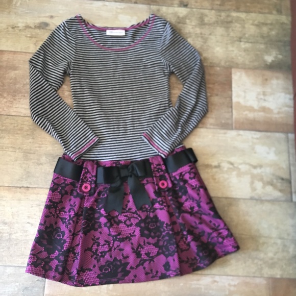 Bonnie Jean Other - Bonnie Jean Girl’s Dress - Pink, Gray, and Black